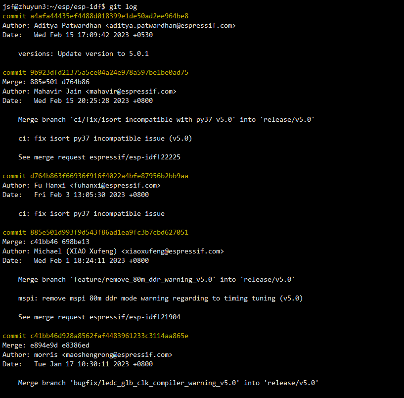 idf5.0.1版本git log截图.PNG