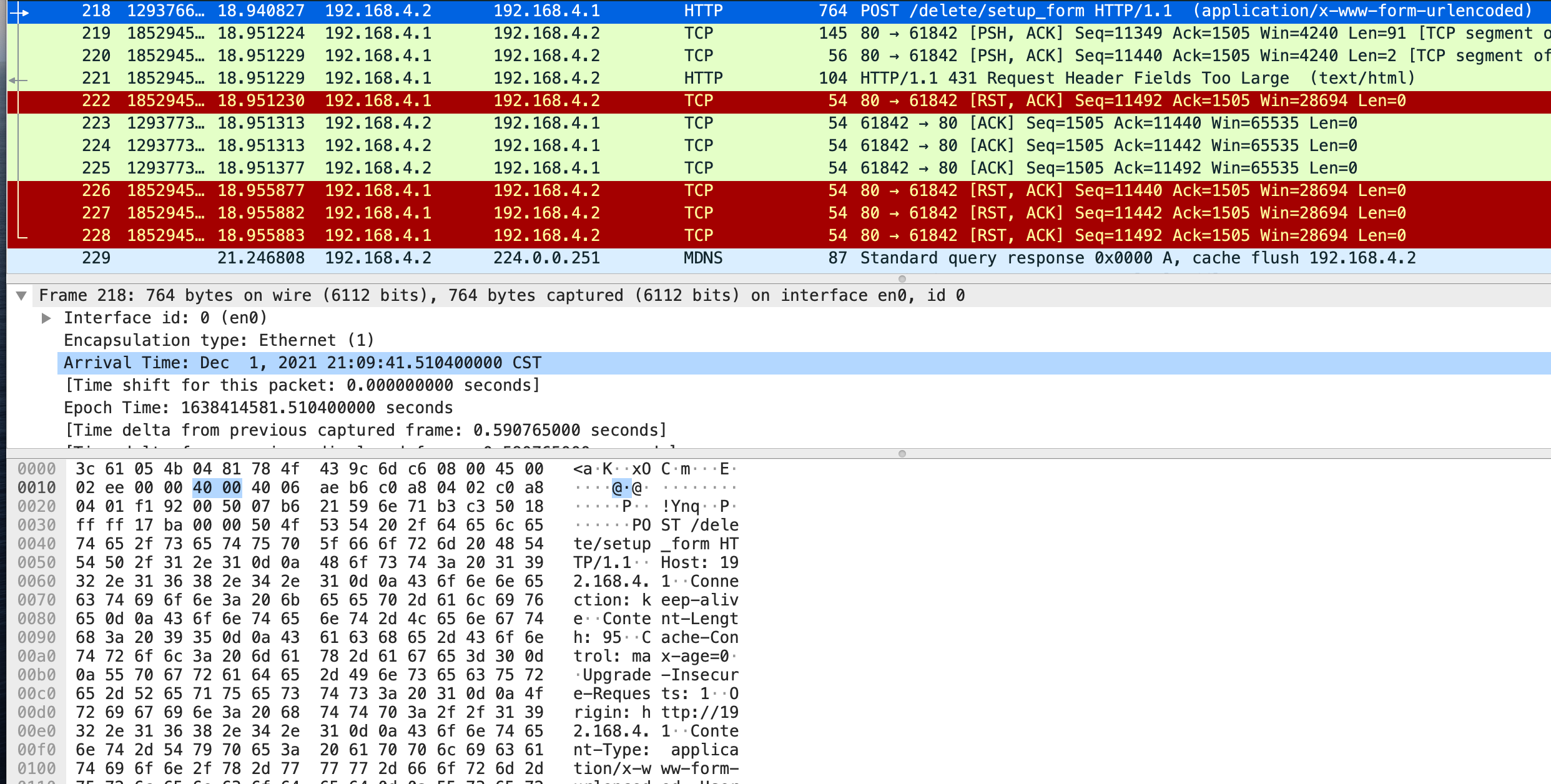 Wireshark trace post packet Packet 218.png